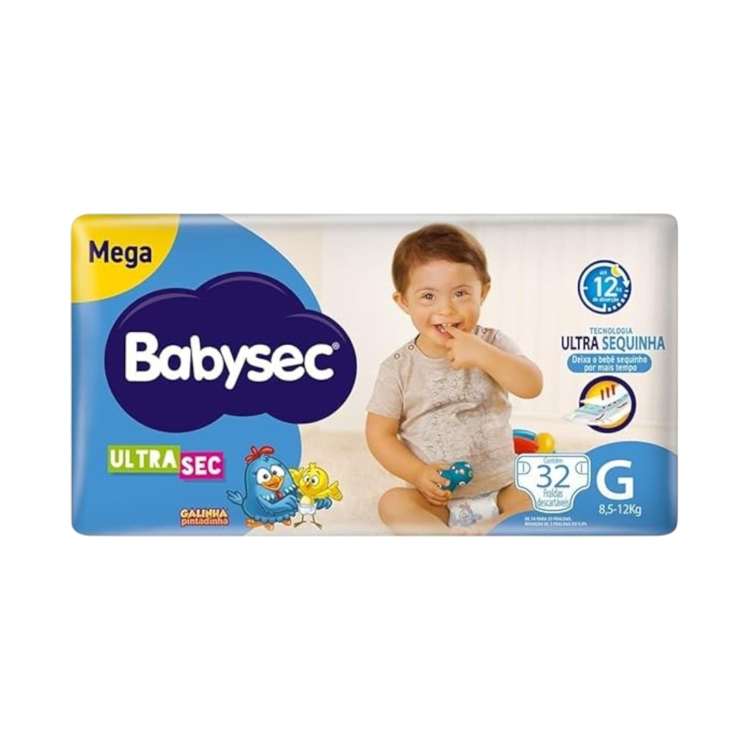Babysec Ultrasec Galinha Pintadinha Fralda Tamanho G 32 Unidades
